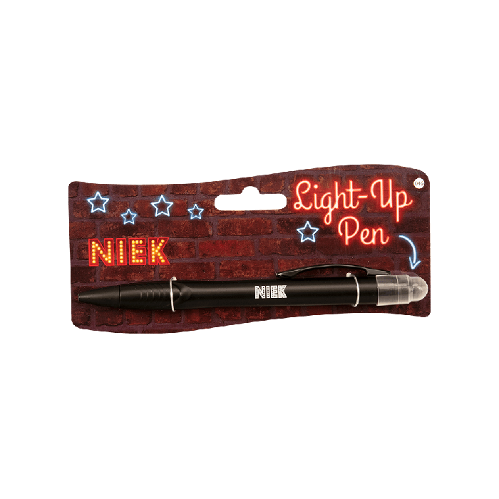 Balpen Light-Up pen Niek zwart