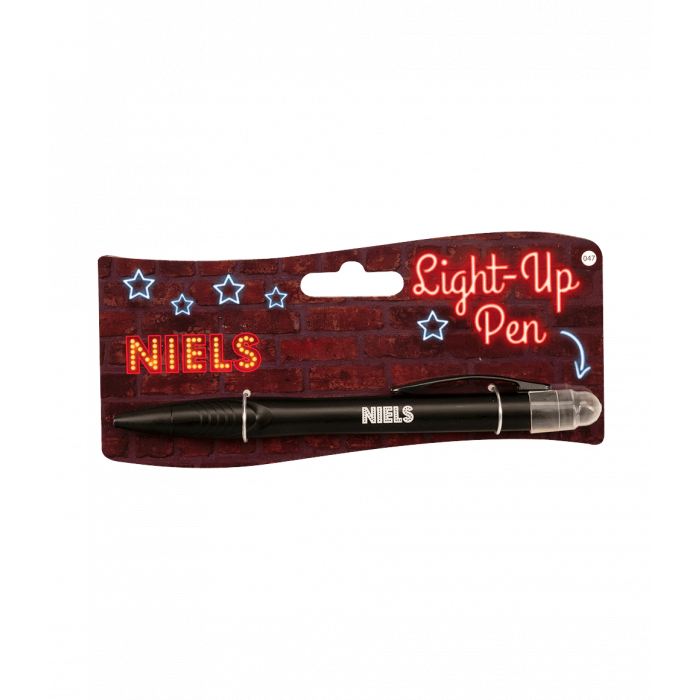 Balpen Light-Up pen Niels zwart