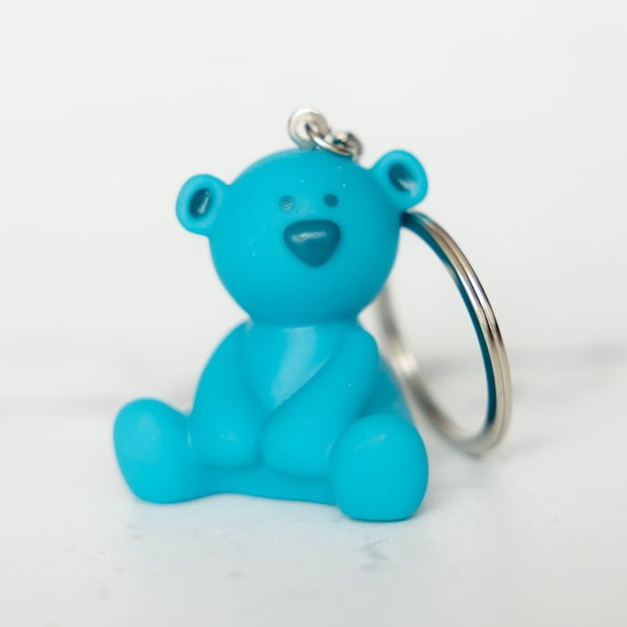 Sleutelhanger Beertje Stippel Fel blauw 4 x 4,5 cm