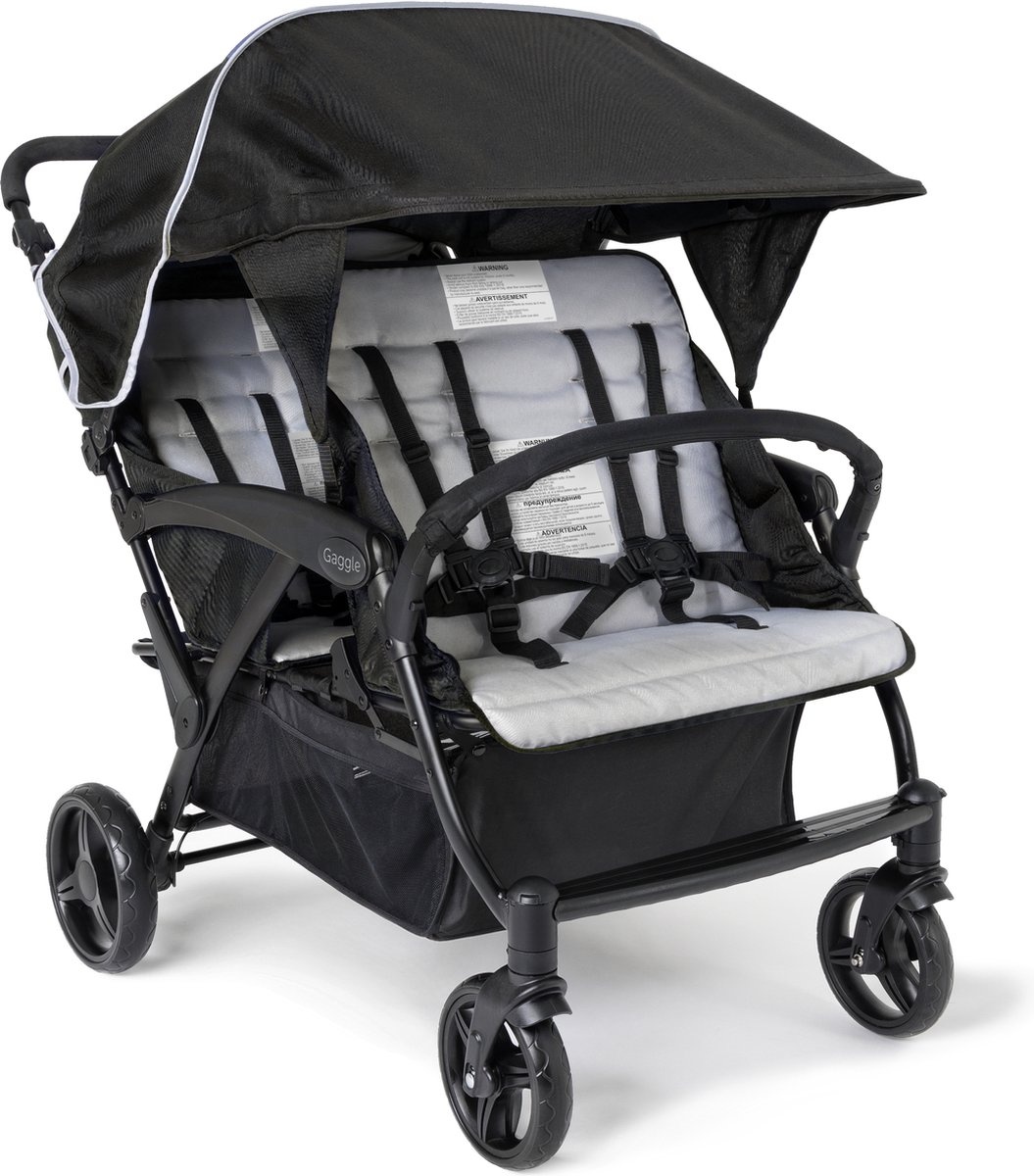 Gaggle Odyssey 4x4 quad kinderwagen / buggy voor 4 kinderen in grijs/zwart - SHOWMODEL