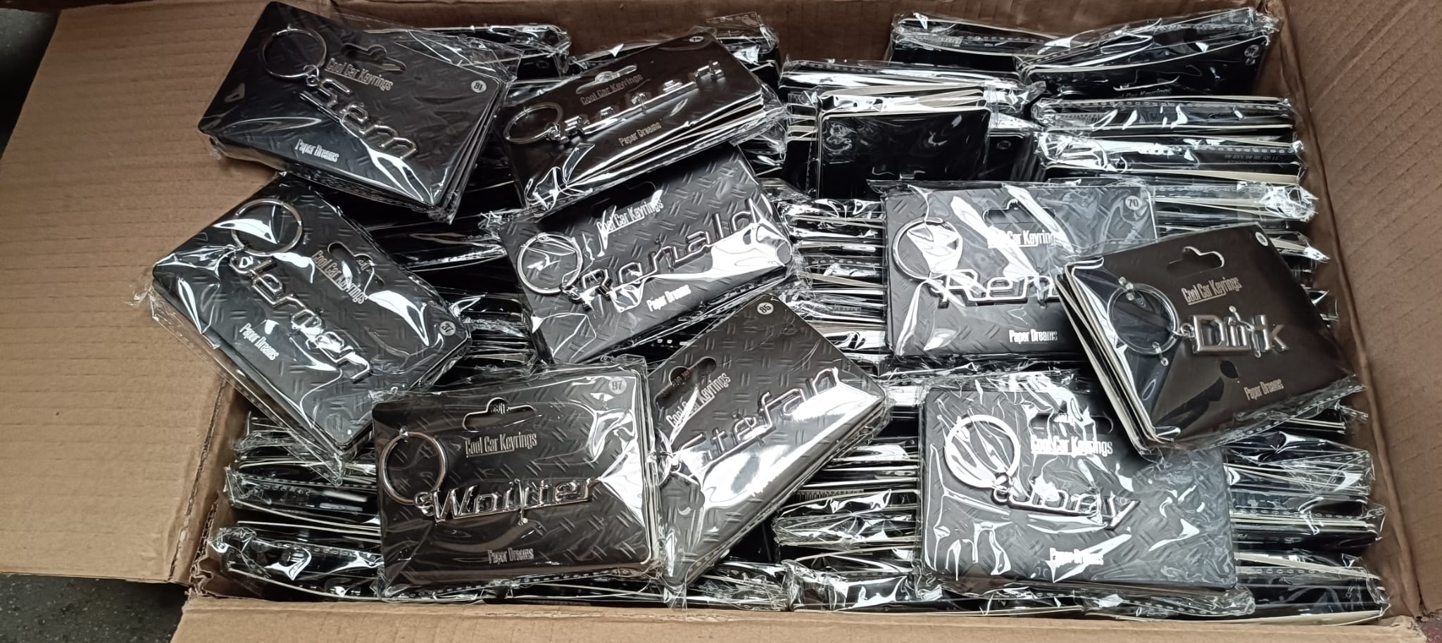 Paperdreams naam sleutelhangers mix doos a 396 stuks