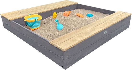 AXI Evy Zandbak met waterbakken en opbergruimte Grijs/bruin - Inclusief accessoireset Showmodel