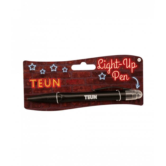 Balpen Light-Up Teun zwart
