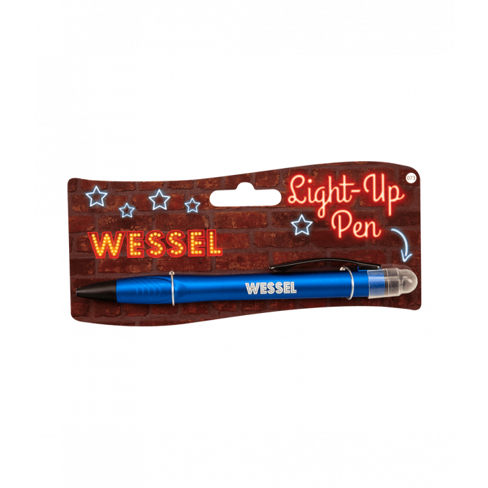 Balpen Light-Up Wessel blauw