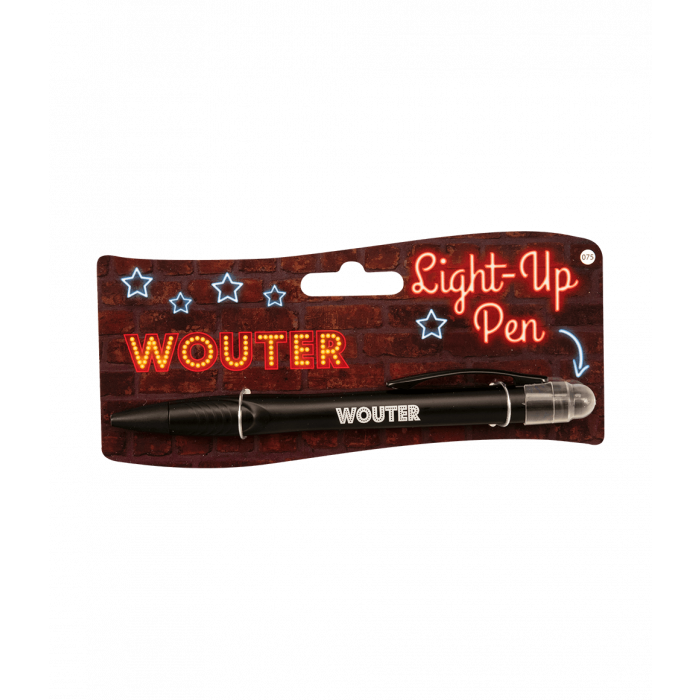 Balpen Light-Up Wouter zwart