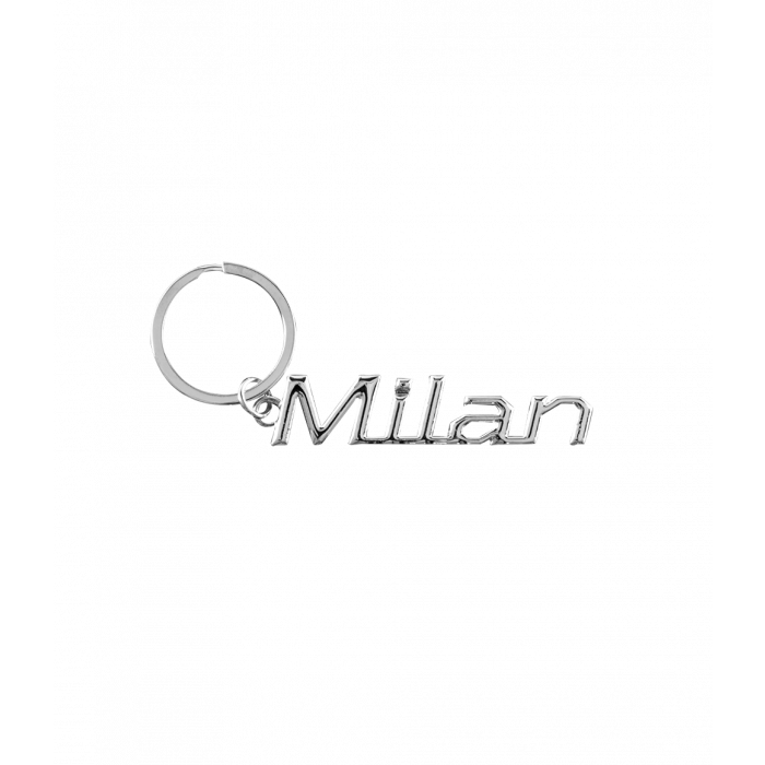 Cool car keyrings - Auto sleutelhanger met naam Milan