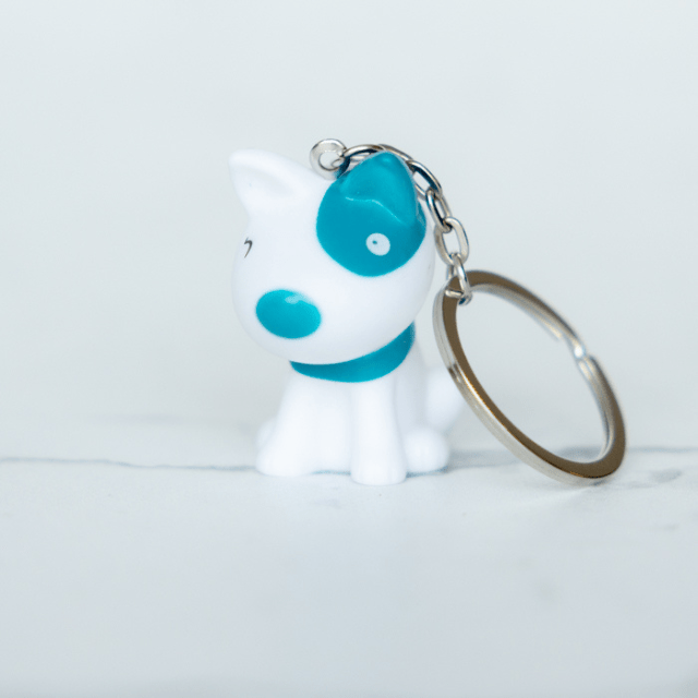 Sleutelhanger Hond Pitty blauw