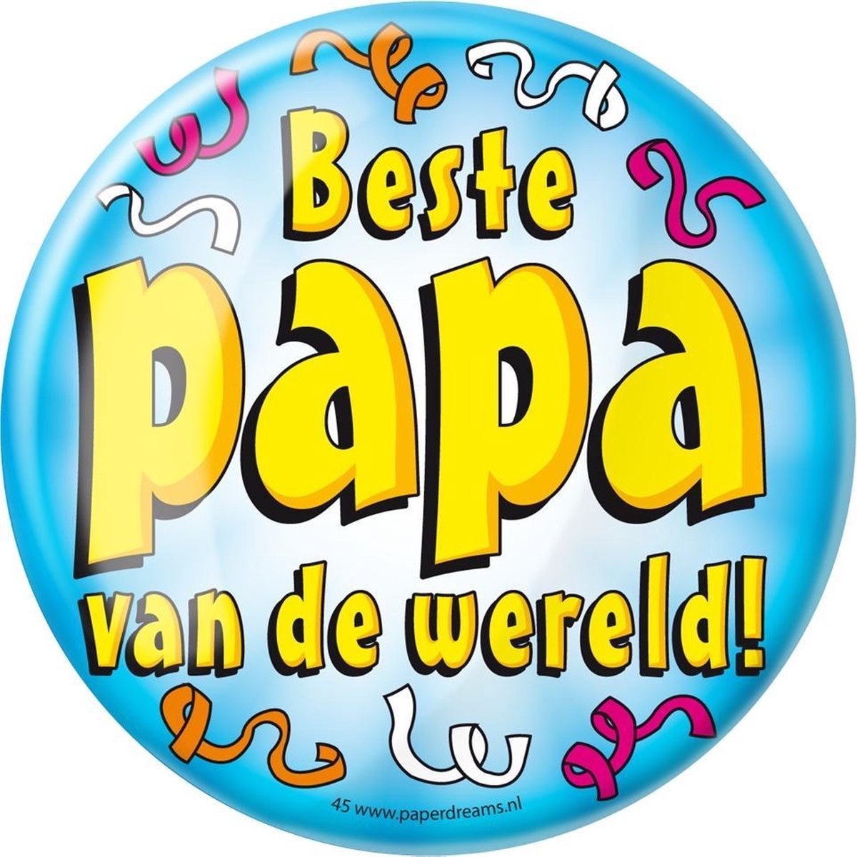 Paper Dreams - XL Button - Beste papa - Doorsnee 10 cm