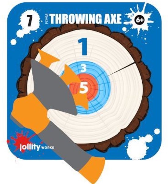 JollyPlay - Foam Bijl Met Zuignap - Inclusief Kartonnen Target