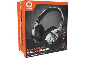 Qware Gaming - Headset - New Orleans - Geschikt voor Playstation 4 - Playstation 5 - PC - Multi platform - Artic Camo White