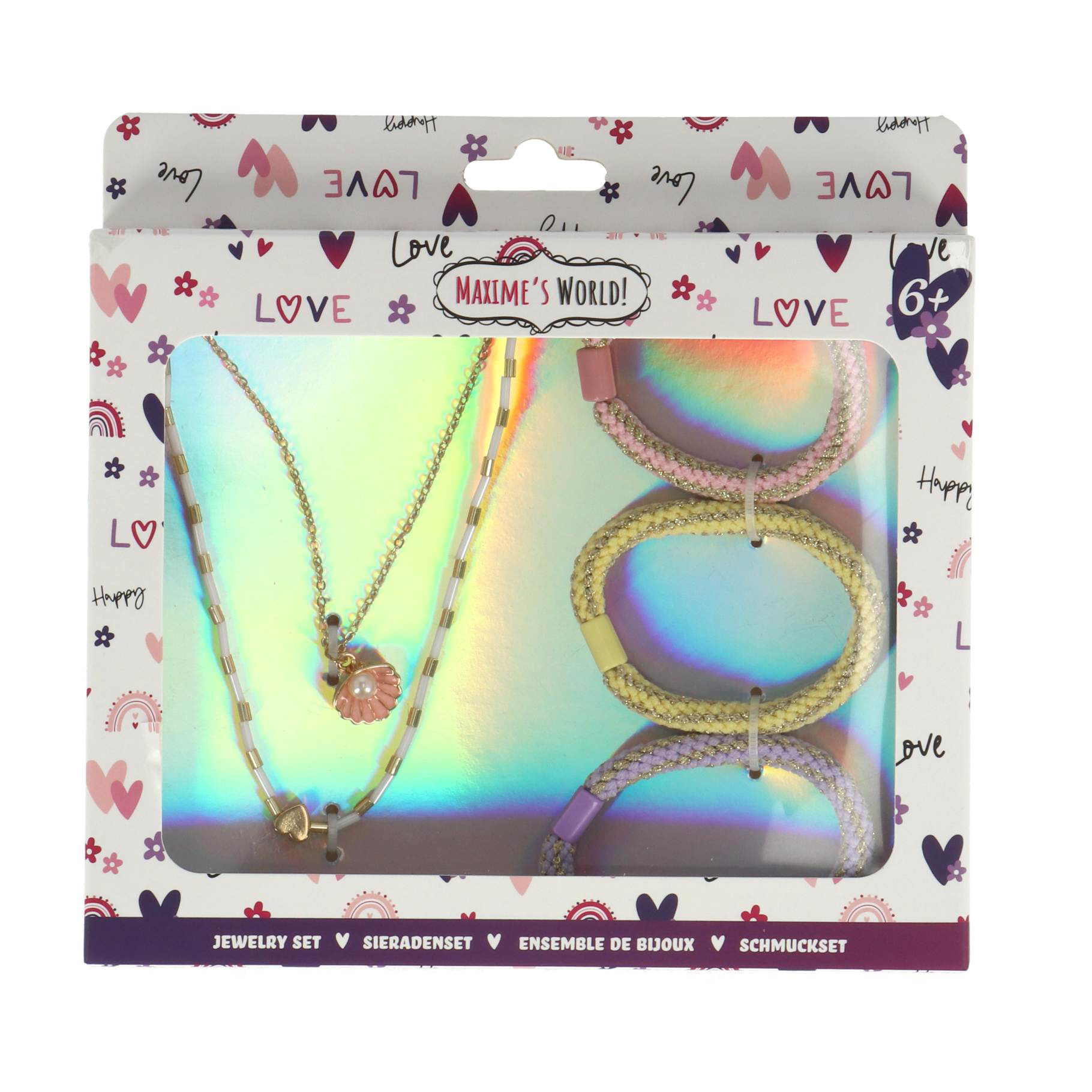 Maximes World Sieraden Giftset schelp/hartje pastel