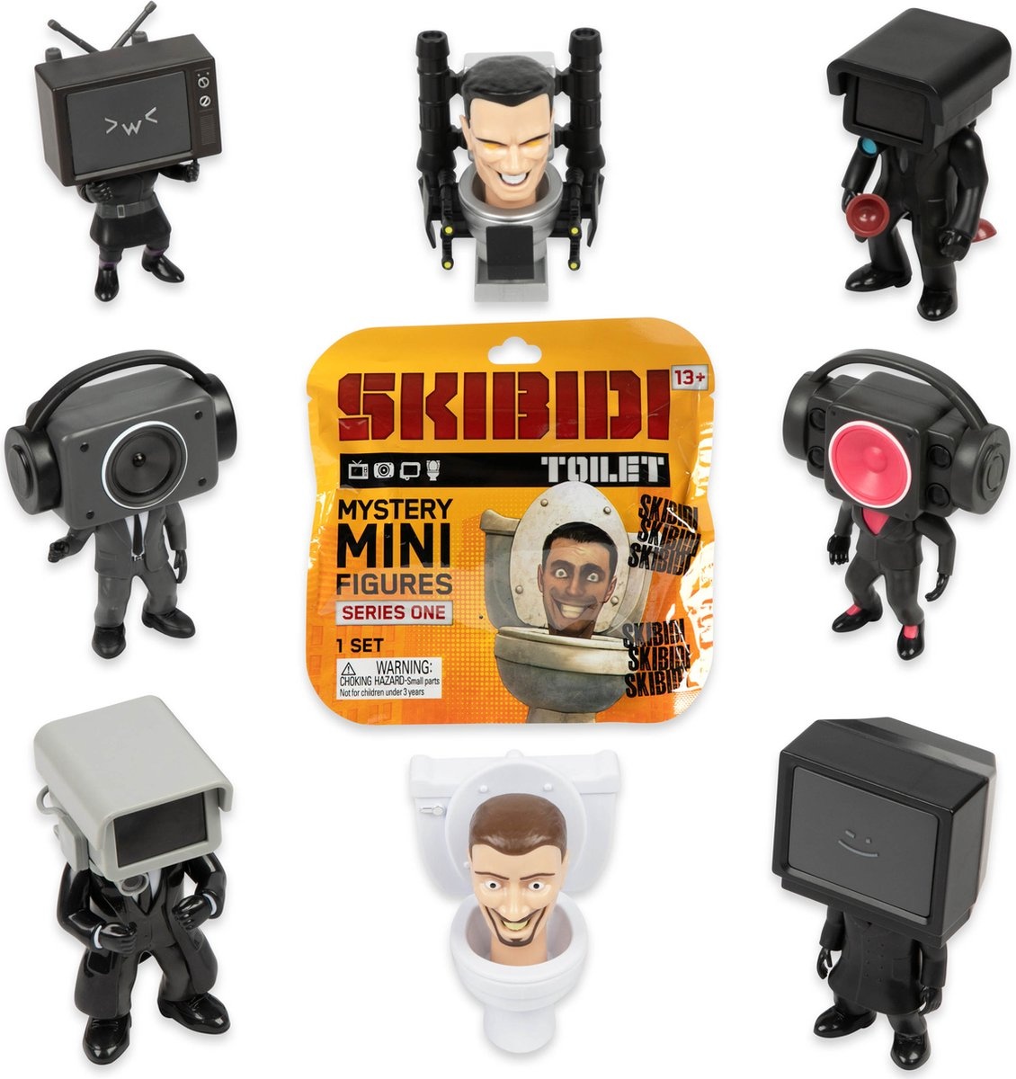 Skibidi Toilet - Mystery mini figure serie 1 - 6.25 cm - 1 zakje assorti uitgeleverd