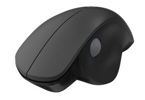 Qware Office - Ergonomische Muis - Muis - Draadloos - 2.4 GHz - Dongle - Duimsteun - Duimscrol - Luton - 1600 DPI - Zwart