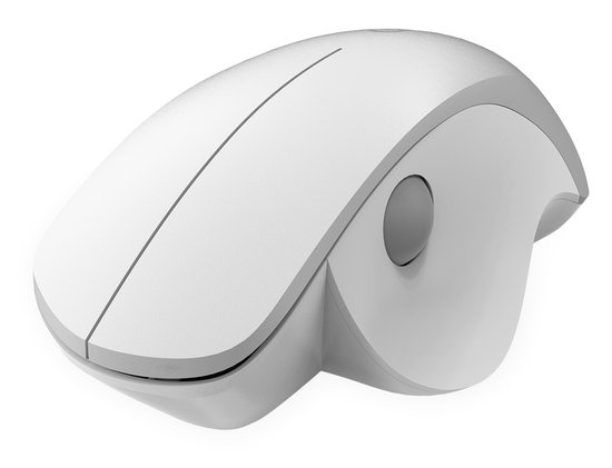 Qware Office - Ergonomische Muis - Muis - Draadloos - 2.4 GHz - Dongle - Duimsteun - Duimscrol - Luton - 1600 DPI - Wit