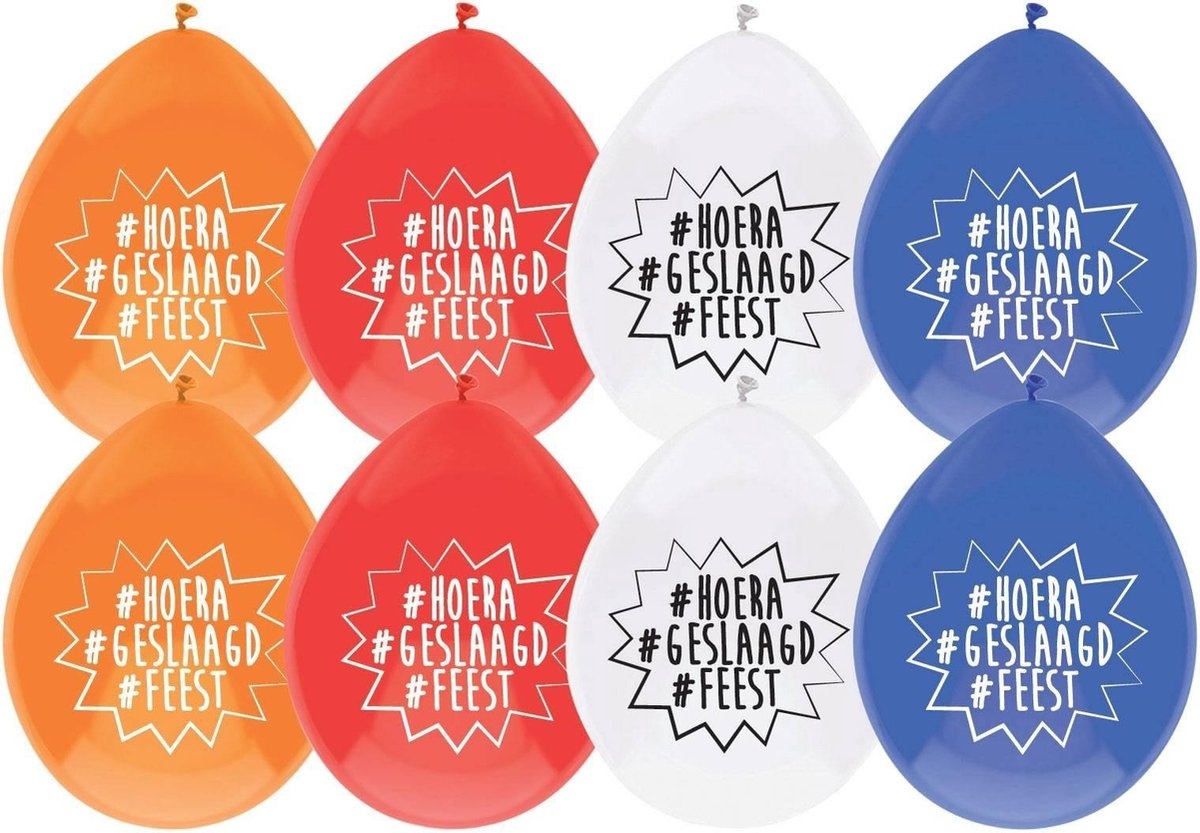 Ballonnen geslaagd 8 stuks
