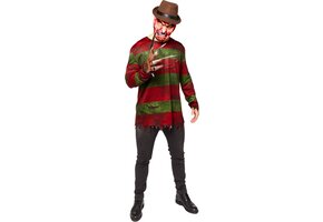 Amscan Freddy Kreuger kostuum Top-Masker-Handschoenen maat L  (52)