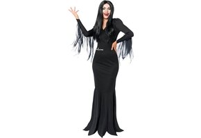 Amscan - Morticia Kostuum - Addams Family (maat M) - Wednesday Addams kostuum - Wednesday jurk