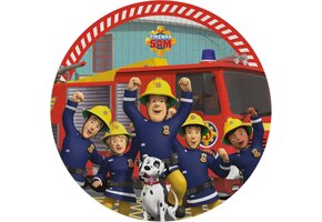 AMSCAN - 8 kartonnen borden Sam de Brandweerman 23 cm