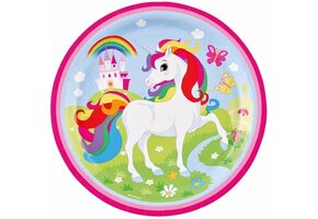 Amscan - Unicorn - Borden (8 stuks ECO)