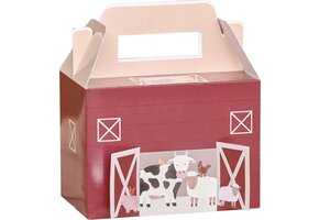 Ginger Ray Farm Yard Party Boxes - Personaliseerbare uitdeel doosjes boerderij 5 stuks incl. stickers