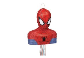 Folat trek Pinata spiderman - rood - papier - 50 x 40 cm