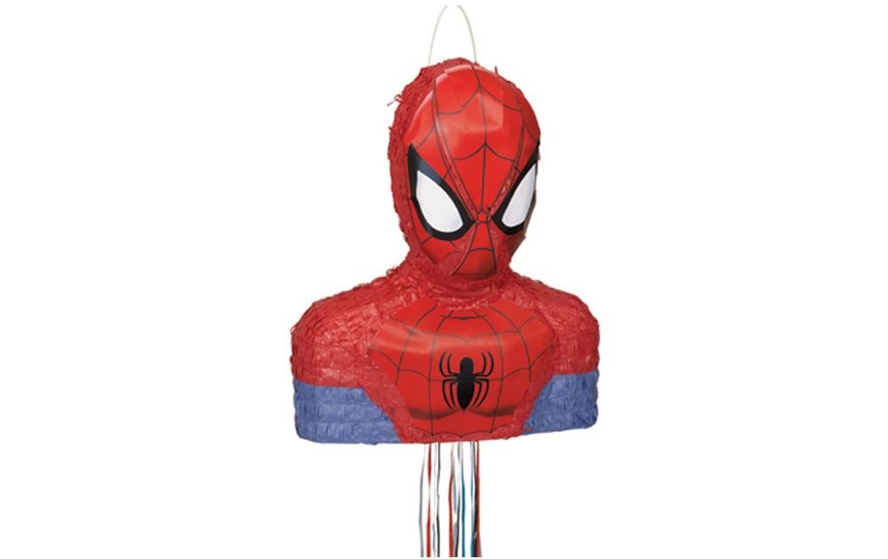 Folat trek Pinata spiderman - rood - papier - 50 x 40 cm