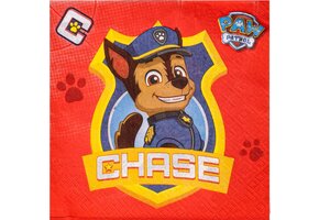 PAW Patrol - Servetten - 33 x 33cm - Rood/Blauw - 16 stuks