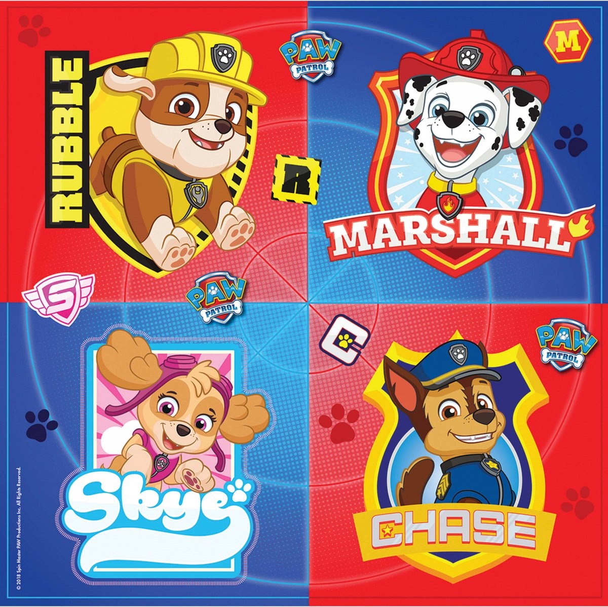 PAW Patrol - Servetten - 33 x 33cm - Rood/Blauw - 16 stuks