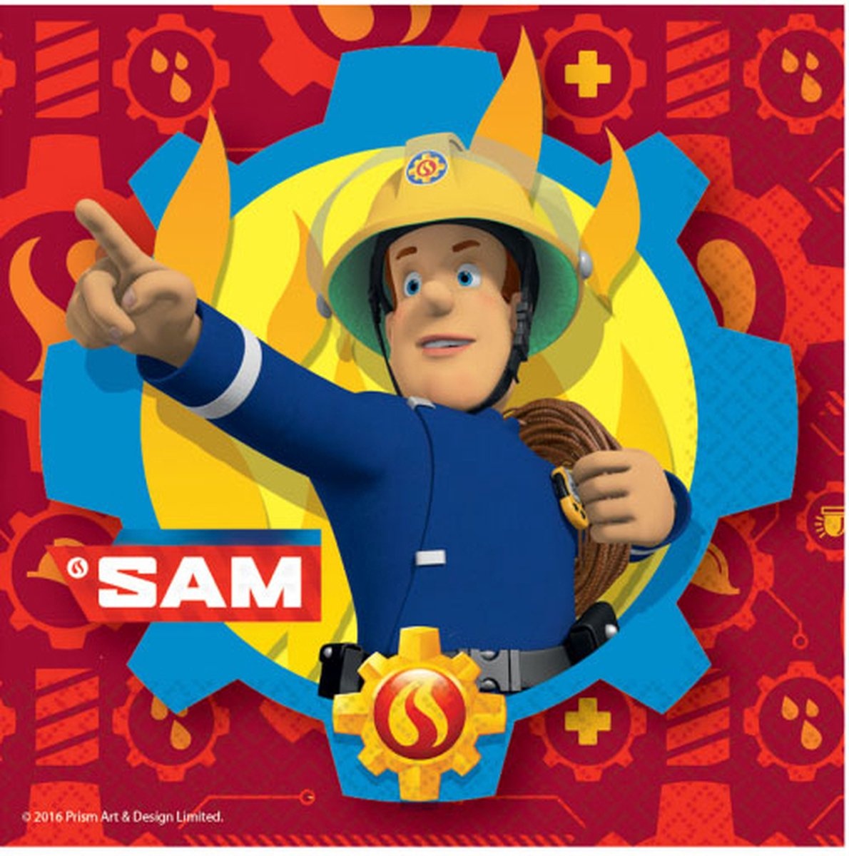 Brandweerman Sam - Servetten - 33 x 33cm - Rood - 20 stuks