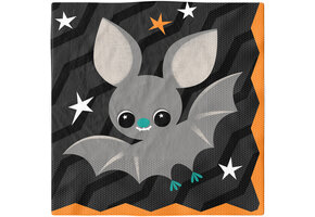Halloween servetten Cats & Bats 33 x 33 cm - 16 stuks