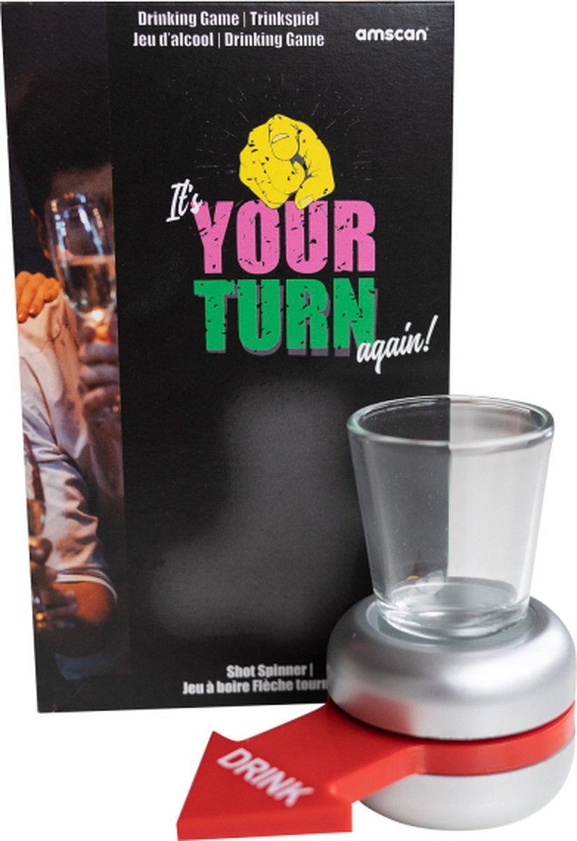 Drankspel Shot Spinner 10 Cm Rood