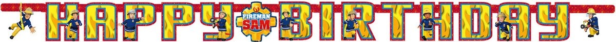 Brandweerman Sam verjaardag slinger 180cm