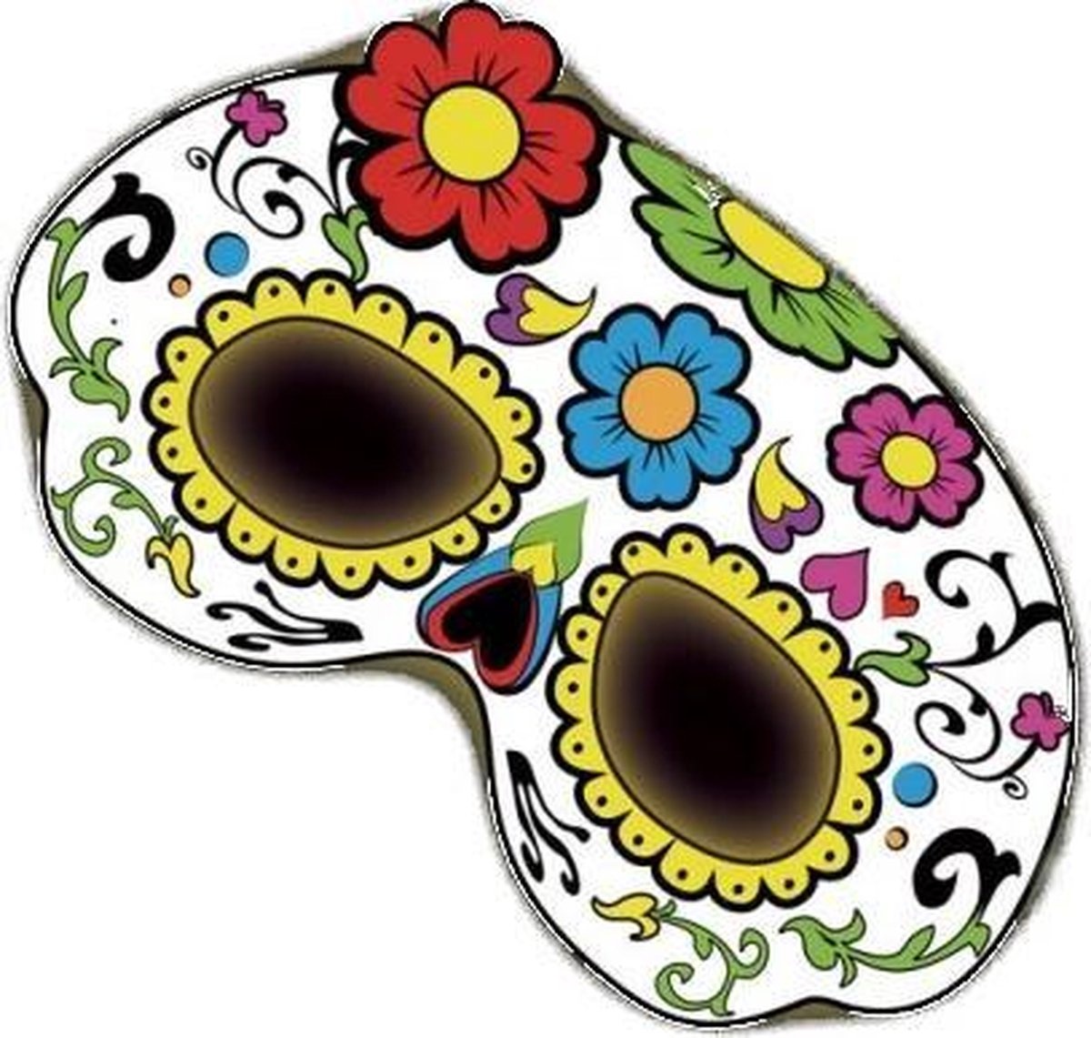 Masker Fancy Glow Stick Bloemen - Day of the death thema