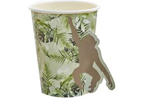 Set 8 kartonnen bekertjes | Jungle