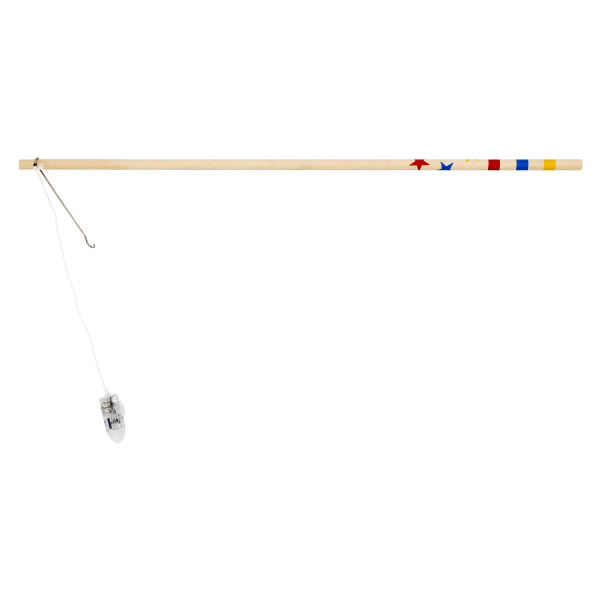 Lantaarnstok met LED-licht gekleurde sterren hout 40 cm