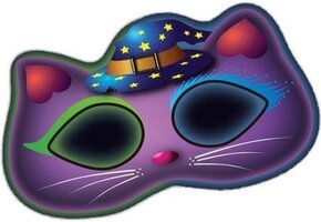 Amscan Masker Glow In The Dark Kat