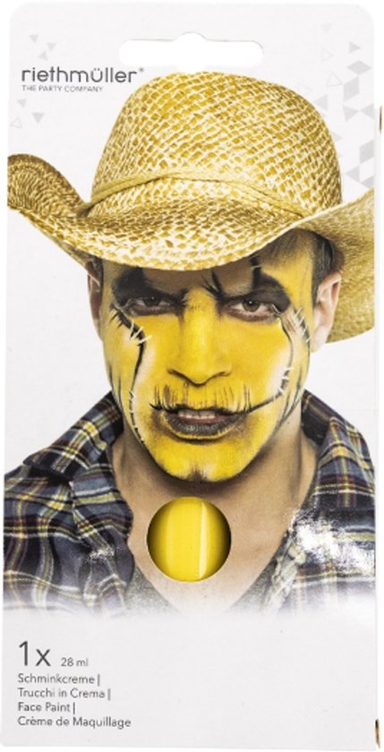 Professionele schmink/make-up créme geel, tube 28ml - op waterbasis - gebruiksklaar