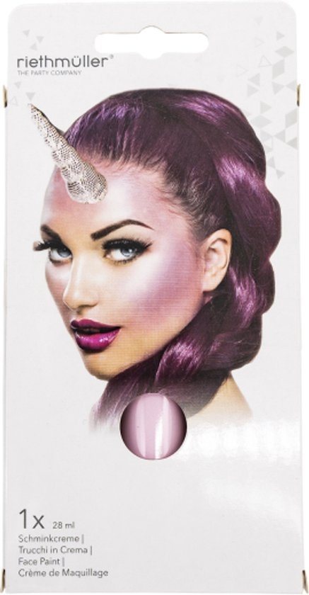 Professionele schmink/make-up créme roze, tube 28ml - op waterbasis - gebruiksklaar