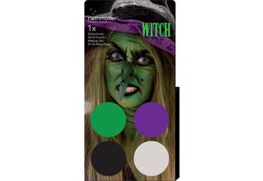 Riethmüller Schminkset Heks Zwart/groen/paars/wit 5-delig