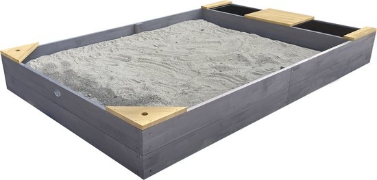 AXI Kelly Zandbak met waterbakken en bankje Grijs/bruin - Inclusief afdekzeil en gronddoek