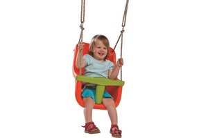 Babyzitje 'luxe' oranje/limoen groen