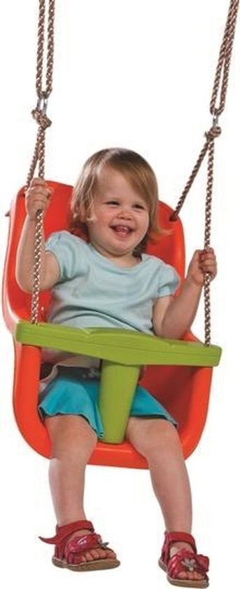 Babyzitje 'luxe' oranje/limoen groen