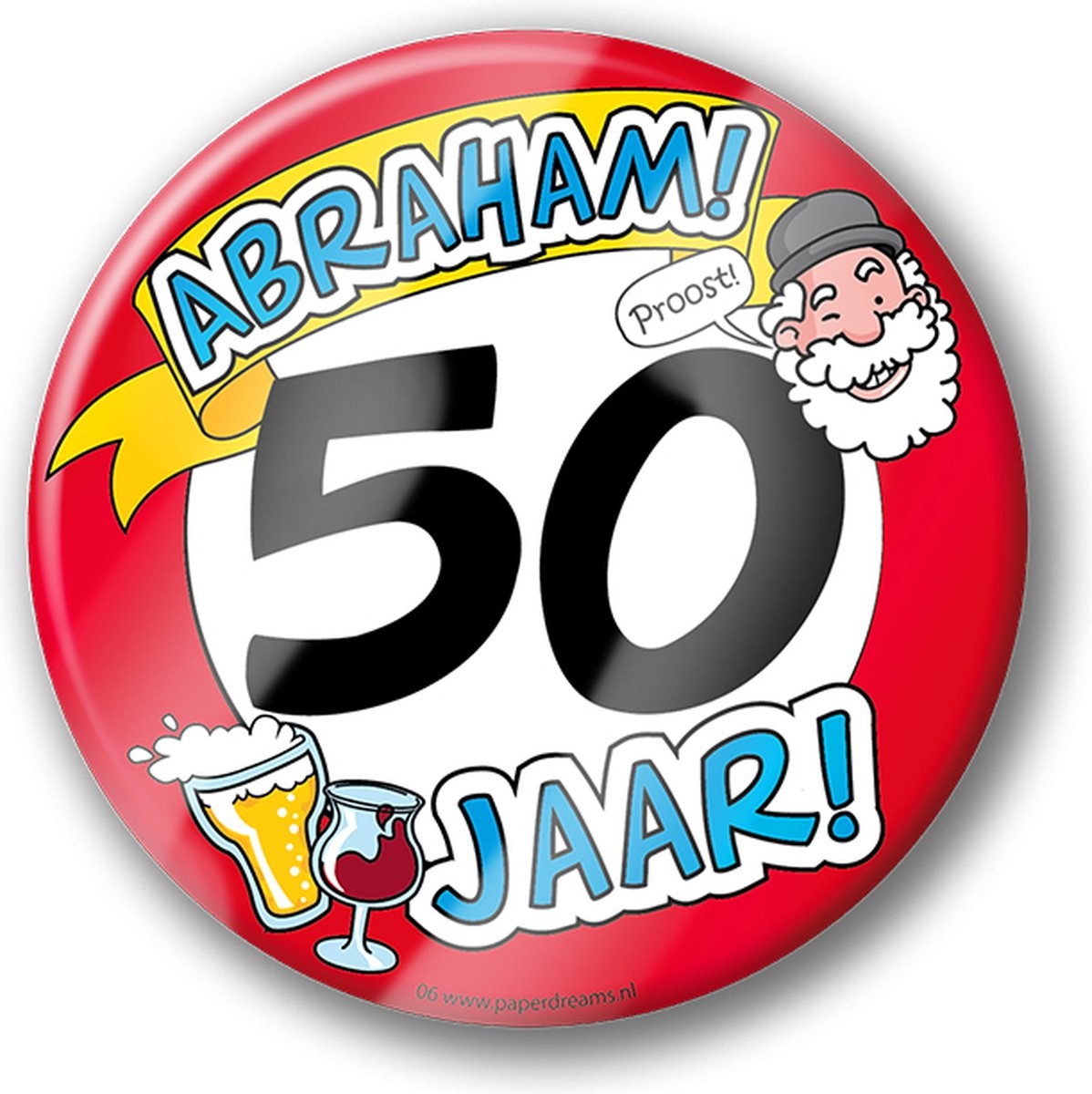 Bierviltjes Abraham 50 Jaar - 6 stuks