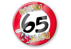 Bierviltjes Hoera 65 Jaar - 6 stuks