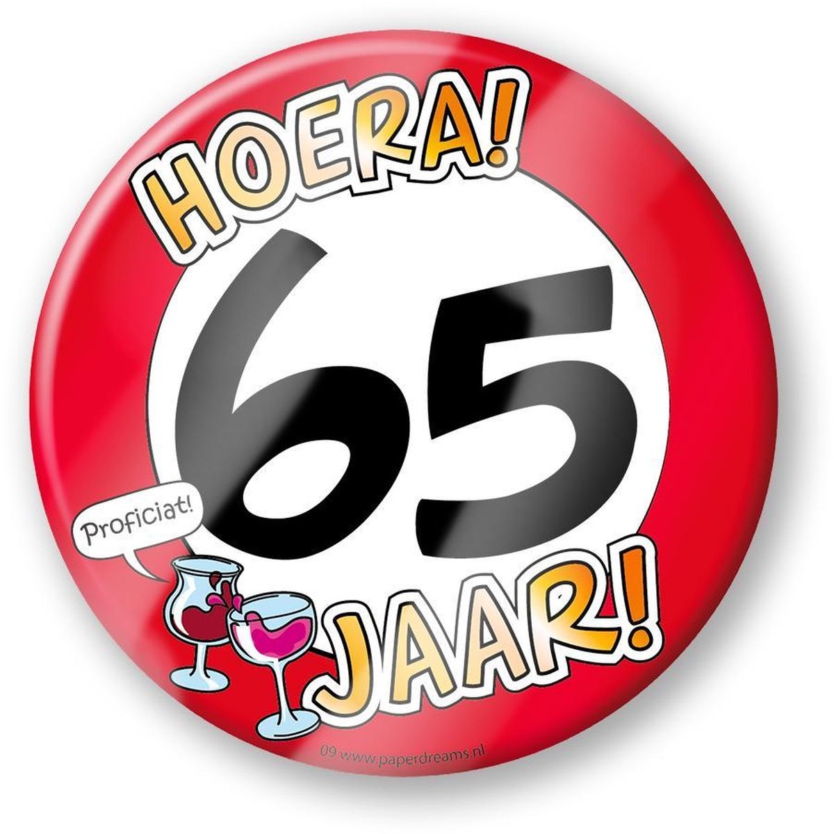 Bierviltjes Hoera 65 Jaar - 6 stuks