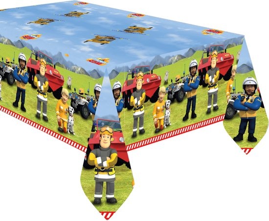 RIETHMULLER - Papieren tafelkleed Sam de Brandweerman 120 x 180 cm