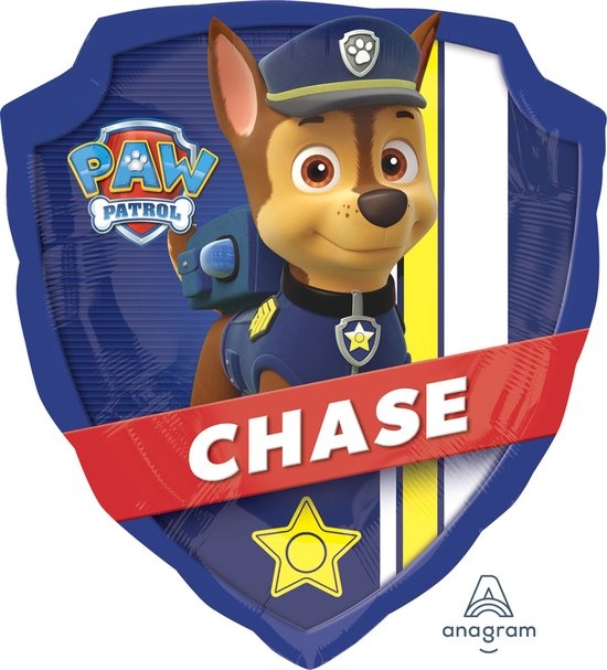 PAW Patrol - Ballon - Folie - Chase - 63cm - Blauw - 1 stuks