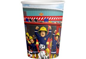 AMSCAN - 8 kartonnen bekers Sam de Brandweerman 250 ml