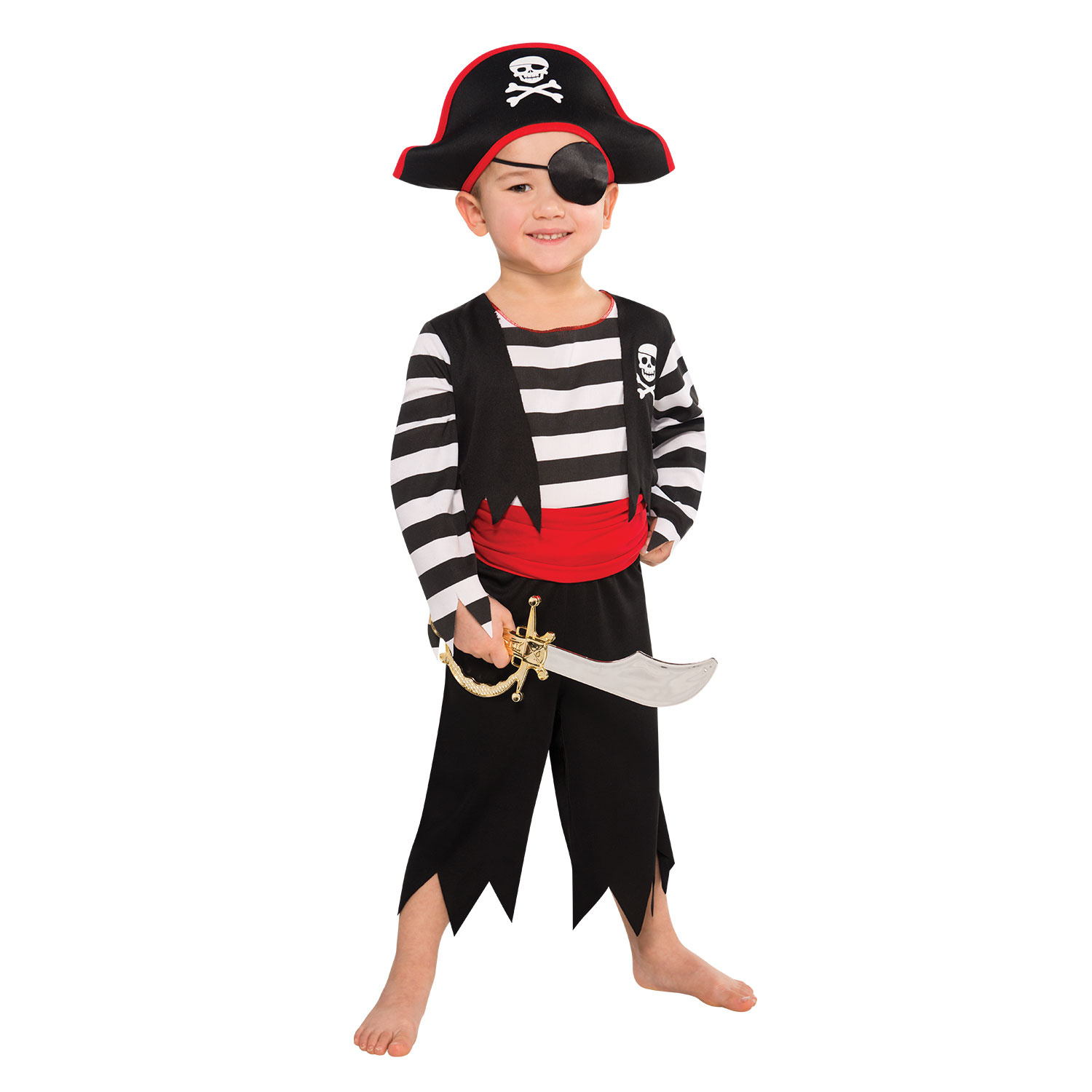Rascal Deckhand Pirate Costume - Kinder piraten kostuum maat 4-6 jaar
