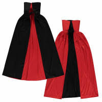Omkeerbare cape zwart en rood